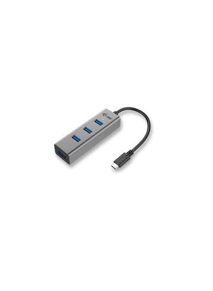 I-Tec USB C Metal HUB 4 Port ohne Netzteil ideal fuer Notebook Tablet PC Unterstuetzt Win Hub 4-Port Thunderbolt Mac OS Notebook-Modul (C31HUBMETAL403)