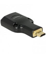 Delock adapter HDMI Micro-D M ->HDMI F High Speed with Ethernet 4k Adapter Digital/Display/Video