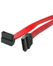 StarTech.com 18in SATA to Right Angle Serial ATA Cable SATA-Kabel 150/300/600 7-poliges R bis R 45,7 cm rechts-gewinkelter Stecker Rot