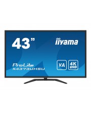 iiyama ProLite LED-Monitor mit TV-Tuner 109,2 cm 43" 42.5" sichtbar 3840 x 2160 4K @ 60 Hz VA 400 cd/m 4000:1 3 ms 2xHDMI DisplayPort Mini Lautsprecher mattschwarz (X4373UHSU-B1)