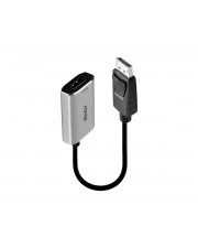 Lindy Adapterkabel USB-C nur Spannung DisplayPort zu HDMI weiblich 11 cm Grau USB-Strom aktiver Signalwandler untersttzt 8K 60 Hz 7680 x 4320 4K 120 3840 x 2160
