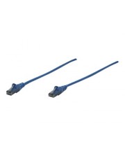 Intellinet Patch-Kabel RJ-45 M M 1 m UTP CAT 6 gepresst glatt mit Knickschutz Blau (342575)