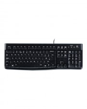 Logitech Desktop MK120 Tastatur und Maus Set Spritzwassergeschützt Kippfüße USB Schwarz