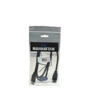 Manhattan HDMI mit Ethernetkabel M bis M 1 m abgeschirmt Schwarz (323192)