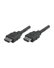 Manhattan HDMI with Ethernet cable Type A M bis A M 3 m abgeschirmt Schwarz