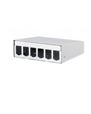 METZ CONNECT E-DAT modul Installationskasten Netzwerkoberflche Wand montierbar Pure White RAL 9010 6 Ports