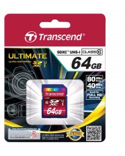 Transcend Premium Flash-Speicherkarte 64 GB Class 10 SDXC