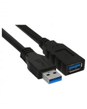 InLine USB 3.0 Kabel A Stecker / Buchse schwarz 2m