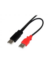 StarTech.com 3 ft USB Y Cable for External Hard Drive A to Micro B USB-Kabel M bis 5-polig Micro-USB Typ B M 91 cm Schwarz (USB2HAUBY3)