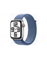 Apple Watch SE GPS + Cellular 44 mm Aluminium Silber intelligente Uhr mit Sportschleife Stoff winter blue Handgelenkgre: 145-220 32 GB Wi-Fi LTE Bluetooth 4G 33 g