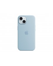 Apple Hintere Abdeckung fr Mobiltelefon kompatibel mit MagSafe Silikon Hellblau iPhone 15 (MWND3ZM/A)