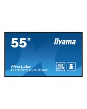 iiyama ProLite 140 cm 55" Diagonalklasse 139 54.6" sichtbar LCD-Display mit LED-Hintergrundbeleuchtung Digital Signage integrierter Media Player SDM Slot PC 4K UHD 2160p 3840 x 2160 schwarze Blende mattem Finish (LH5575UHS-B1AG)