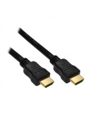 InLine HDMI Kabel HDMI-High Speed mit Ethernet Stecker / schwarz / gold 0,5m (17055P)