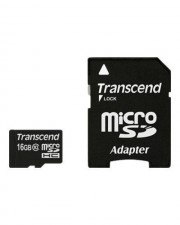 Transcend Flash-Speicherkarte 16 GB microSDHC SD-Adapter inbegriffen Class 10 microSDHC