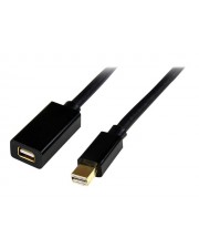 StarTech.com 3 ft Mini DisplayPort 1.2 Video Extension Cable M/F 4k DisplayPort-Verlngerungskabel M bis W 0.9 m geformt verriegelt Schwarz (MDPEXT3)