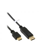 InLine Videokabel DisplayPort / HDMI M bis M 1 m Schwarz (17181)