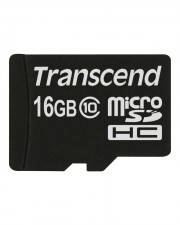 Transcend Flash-Speicherkarte 16 GB Class 10 microSDHC (TS16GUSDC10)
