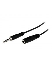 StarTech.com 1m Slim 3.5mm Stereo Extension Audio Cable M/F Audioverlngerungskabel stereo mini jack M bis W 1 m Schwarz (MU1MMFS)