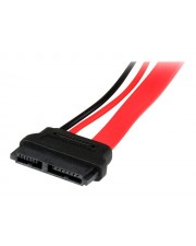 StarTech.com 6in Slimline SATA to Adapter with Power F/M SATA-Adapter Serial ATA 150/300/600 13-polig W bis 22-poliges M Rot (SLSATAADAP6)