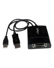 StarTech.com DisplayPort auf Dual Link DVI Aktiv Konverter mit Stromversorgung ber USB Videokonverter Schwarz (DP2DVID2)