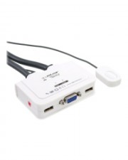 InLine KVM Switch 2-fach VGA USB mit Audio integr. Kabel