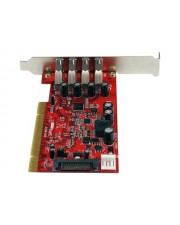 StarTech.com 4 Port USB 3.0 PCI Schnittstellenkarte- SuperSpeed Controller Karte USB-Adapter PCI-X Low Profile x 4 Rot (PCIUSB3S4)