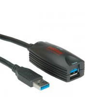 ROLINE USB-Verlngerungskabel USB 3.0 W bis M 5 m Schwarz (12.04.1096)