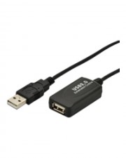 DIGITUS USB-Verlngerungskabel USB Typ A 4-polig M A W 5 m USB/USB 2.0 aktives Kabel Signalregenerierung (DA-70130-4)