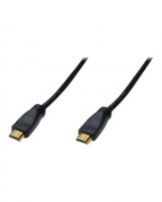 DIGITUS HDMI High Speed Video- / Audiokabel 28 AWG 19-polig M M 15 m Doppelisolierung Schwarz (AK-330105-150-S)