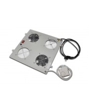 DIGITUS Rack-Lftereinsatz mit 2 cooling fans thermostat Hellgrau RAL 7035 48,3 cm 19" (DN-19 FAN-2-N)