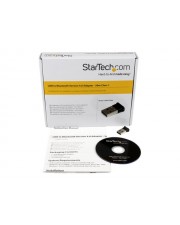 StarTech.com Mini USB Bluetooth 4.0 Adapter Klasse 1 Wireless Dongle 50m Netzwerkadapter EDR 1 Schwarz (USBBT1EDR4)