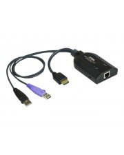 ATEN HDMI USB Virtual Media KVM Adapter Cable with Smart Card Reader CPU Module KVM-/Audio-/USB-Extender (KA7168-AX)
