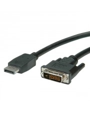 VALUE Videokabel DisplayPort M bis DVI-D M 5 m Schwarz (11.99.5612)