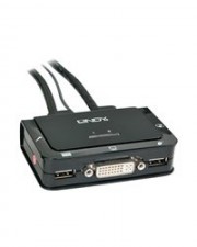 Lindy Compact 2 Port KVM Switch KVM-/Audio-/USB-Switch USB (42341)