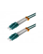 Helos Patch-Kabel LC Multi-Mode M bis M 7.5 m Glasfaser 50/125 Mikrometer OM3 Aquamarin (115721)
