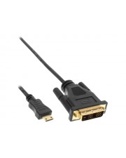 InLine Video- / Audiokabel HDMI / DVI DVI-D M bis mini M 0.5 m abgeschirmt Schwarz (17474P)