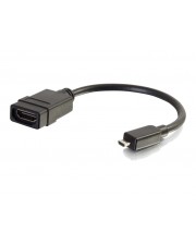 Cables To Go C2G HDMI Micro to Adapter Converter Dongle HDMI-Adapter W bis mikro M 20,3 cm Doppelisolierung Schwarz (80510)