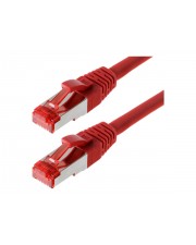 Helos Patch-Kabel RJ-45 M bis M 7.5 m SFTP PiMF CAT 6 halogenfrei geformt ohne Haken Rot (118001)