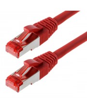 Helos CAT6 S/FTP PIMF 30m Cat6 SF/UTP S-FTP Rot Netzwerkkabel Patchkabel CAT 6 rot mit schmalem Knickschutz (118005)