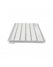 R-Go COMPACT Keyboard QWERTYUS Tastatur USB QWERTY Wei Silber