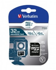 Verbatim PRO Flash-Speicherkarte SD-Adapter inbegriffen 32 GB UHS Class 3 / Class10 300x/600x microSDHC UHS-I (47041)