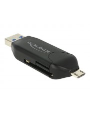 Delock Micro USB OTG Card Reader + 3.0 A male Kartenleser MS MMC SD microSD SDHC SDXC 2.0/USB (91734)