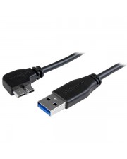 StarTech.com 1m Slim Micro USB 3.0 Kabel linksgewinkelt 3.1 Gen 1 5 Gbit/s Anschlusskabel