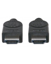 Manhattan IC Intracom 7.5m HDMI Schwarz HDMI-Kabel High Speed mit Ethernet-Kanal HEC ARC 3D HDMI-Stecker auf geschirmt schwarz 7,5 m (353274)