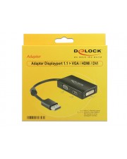 Delock Videokonverter DisplayPort DVI HDMI VGA Schwarz (62656)