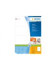 HERMA Premium Permanent selbstklebende matte laminierte Papieretiketten wei A7 74 x 105 mm 1600 Etiketten 200 Bogen x 8 (4626)