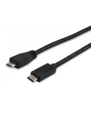 equip 1m Micro-USB B USB C Schwarz Kabel 2.0 Micro-B C M/M
