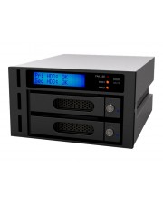 ICY BOX RAIDON iR2622 Internes RAID-Gehuse mit Datenanzeige Netzanzeige Tastensperre LCD-Anzeige Lfter hotswapfhiger Wechselrahmen berhitzungsalarm HDD-Ausfallanzeige 2,5" / 3,5" gemeinsam genutzt 6,4 cm/8,9 cm 600 MBps RAID 0 1 SATA 3Gb/s Schwarz (IR2622)