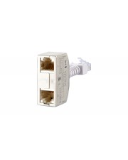 METZ CONNECT Cable Sharing Adapter pnp 3 Netzwerk-Splitter RJ-45 W bis M 8,9 cm Grau Packung mit 2