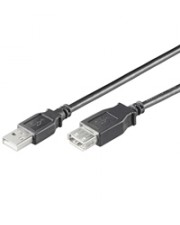 Goobay Wentronic USB 2.0 AA 180 LC 1.8m A A Mnnlich Weiblich Schwarz Kabel Digital/Daten 1,8 m (93599)